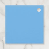 Dusty Blue Bow Sie bindet das Brautparty des Knote Geschenkanhänger (Rückseite)