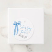 Dusty Blue Bow Sie bindet das Brautparty des Knote Geschenkanhänger (Beispiel)