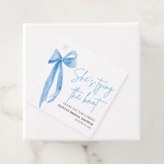 Dusty Blue Bow Sie bindet das Brautparty des Knote Geschenkanhänger (Beispiel)