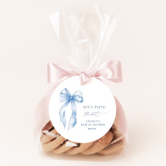 Dusty Blue Bow Sie bindet das Brautparty des Knote Geschenkanhänger
