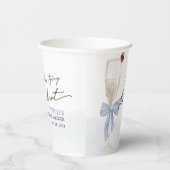 Dusty Blue Bow Sie bindet das Brautparty des Knote Pappbecher (Rechts)