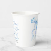 Dusty Blue Bow Sie bindet das Brautparty des Knote Pappbecher (Links)