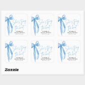 Dusty Blue Bow Sie bindet das Brautparty des Knote Quadratischer Aufkleber (Blatt)
