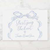 Dusty Blue Bow Sie bindet das Brautparty des Knote Schaumweinetikett (Einzelnes Label)