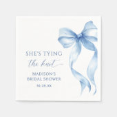 Dusty Blue Bow Sie bindet das Brautparty des Knote Serviette (Vorderseite)