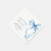 Dusty Blue Bow Sie bindet das Brautparty des Knote Serviette (Ecke)