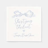 Dusty Blue Bow Sie bindet das Brautparty des Knote Serviette (Vorderseite)