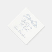 Dusty Blue Bow Sie bindet das Brautparty des Knote Serviette (Ecke)