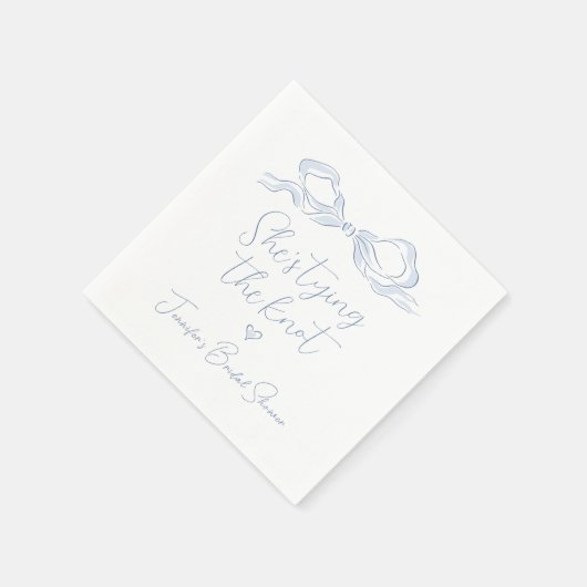 Dusty Blue Bow Sie bindet das Brautparty des Knote Serviette (Ecke)