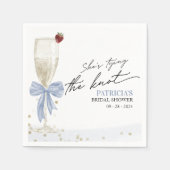 Dusty Blue Bow Sie bindet das Brautparty des Knote Serviette (Vorderseite)