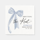 Dusty Blue Bow Sie bindet das Brautparty des Knote Serviette (Vorderseite)