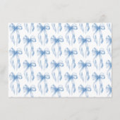 Dusty Blue Bow verbindet Brautparty-Rezept Begleitkarte (Rückseite)