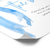 Dusty Blue Bow wie alt war das Brautparty der Brau Poster (Ecke)