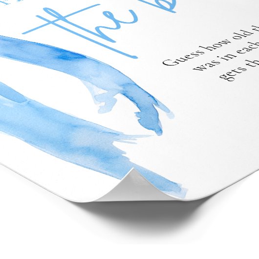 Dusty Blue Bow wie alt war das Brautparty der Brau Poster (Ecke)