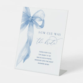 Dusty Blue Bow wie alt war das Brautparty der Brau Sockelschild