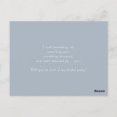 Dusty Blue Bow wird meine BlumenGirl-Karte sein Postkarte (Rückseite)