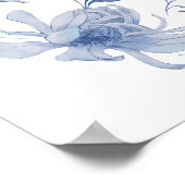 Dusty-Blue-Brautparty-Begrüßungsschild Poster (Ecke)