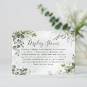 Dusty Blue Brautparty Boho Display Showkarten Begleitkarte (Stehend Vorderseite)