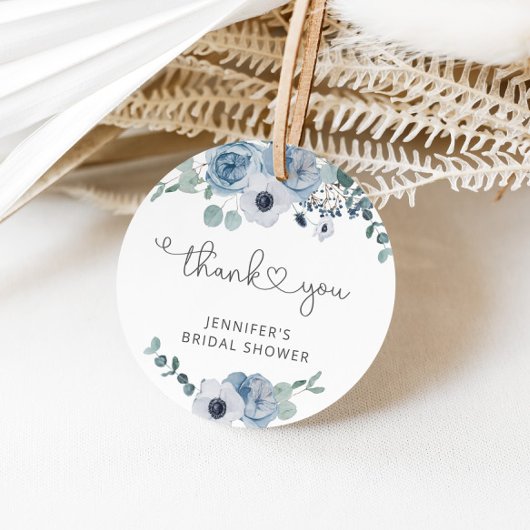 Dusty Blue Brautparty Fevor Tag Geschenkanhänger