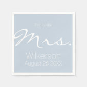 Dusty Blue Brautparty Future Mrs. Serviette (Vorderseite)