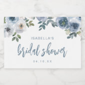 Dusty Blue Brautparty Fvor Sparkling Weinkeller Schaumweinetikett (Einzelnes Label)