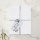 Dusty Blue Brautparty Geschenketiketten Geschenkanhänger (Mit Garn)