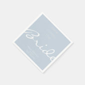 Dusty Blue Brautparty Hier kommt die Braut Serviette (Ecke)