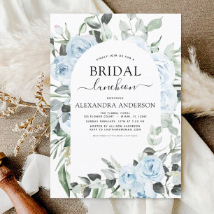 Dusty Blue Brautparty Luncheon Einladung