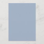 Dusty Blue Brautparty Menu Menükarte (Rückseite)