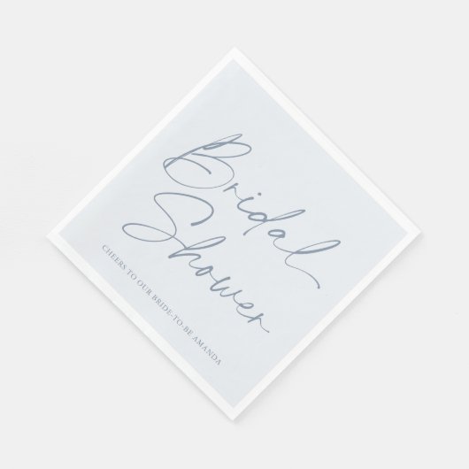 Dusty Blue Brautparty Napkin Serviette (Ecke)