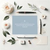 Dusty Blue Brautparty QR Code Geschenkregister Begleitkarte