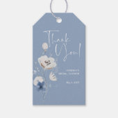 Dusty Blue Brautparty Vielen Dank Geschenkanhänger (Vorderseite)