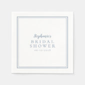 Dusty Blue Brautparty Wedding Simple Modern Serviette (Vorderseite)