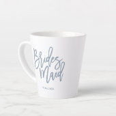 Dusty Blue Bridesmaid Skript Milchtasse (Linke Ecke)