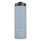 Dusty Blue Bridesmaid Wedding Thermosbecher (Vorderseite)