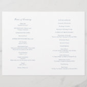 Dusty Blue Budget Katholic Wedding Program Flyer (Hinten)