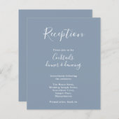 Dusty Blue Budget Moderner Hochzeitempfang Flyer (Vorne/Hinten)