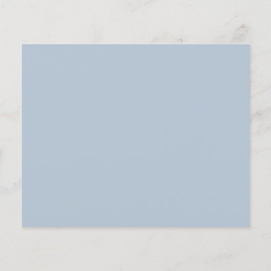 Dusty Blue Budget Wedding Save the Date (Rückseite)