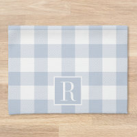 Dusty Blue Buffalo Karo Monogram