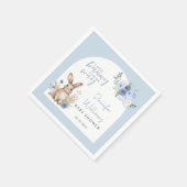 Dusty Blue Bunny Oaster Baby Duschpapier Serviette (Ecke)