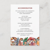 Dusty Blue Burgundy Fall Mushroom Wedding Begleitkarte (Vorderseite)