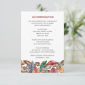 Dusty Blue Burgundy Fall Mushroom Wedding Begleitkarte (Stehend Vorderseite)