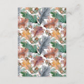 Dusty Blue Burgundy Fall Mushroom Wedding Begleitkarte (Rückseite)