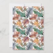 Dusty Blue Burgundy Fall Mushroom Wedding Einladung (Rückseite)