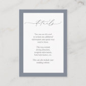 Dusty Blue Burgundy Red Floral Wedding Details Begleitkarte (Vorderseite)