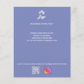 Dusty Blue Business Logo qr Codeinstagramm Flyer (Vorne)