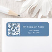 Dusty Blue Business qr Rücksendeadresse (Insitu)