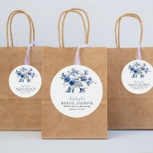 Dusty Blue Calla Lily Ribbon Bow Danke, Sticker