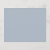 Dusty Blue Calligraphy Bridal Dusche Einladung (Rückseite)