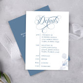 Dusty Blue Calligraphy QR Code Wedding Insert